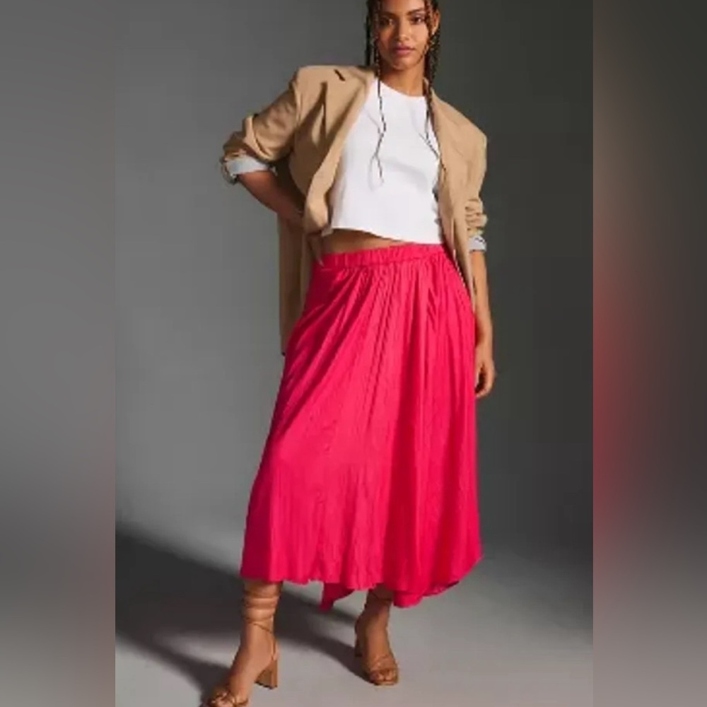 Pink midi skirt